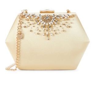 Badgley Mischka Embellished Satin Clutch